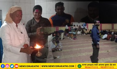 घोटी गावच्या आराध्य दैवताचा पहिल्या महाप्रसादाचा मान, जनसेवा प्रतिष्ठाण संस्थापक अध्यक्ष-विष्णु ननवरे यांना मीळाला