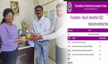 आर्य वैश्य पाऊल पडते पुढे.! सी.ए. फाउंडेशन परीक्षेत सानिका संजय गंगमवार जिल्ह्यात प्रथम...