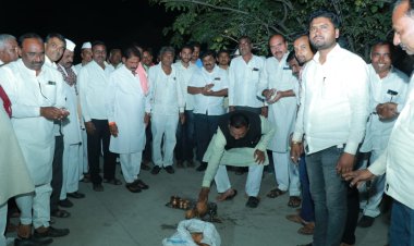 आमदार बाबासाहेब पाटील यांच्या हस्ते सिमेंट रस्त्याचे लोकार्पण...