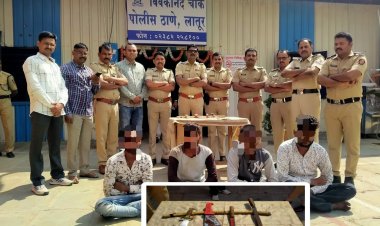 दरोडा टाकण्याचे तयारीत असलेल्या कुख्यात आरोपींना शस्त्रासह अटक.!