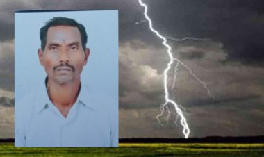 वीज पडून शेतकर्‍याचा मृत्यू, सुदैवाने बैल जोडीसह 5 महिला बचावल्या...