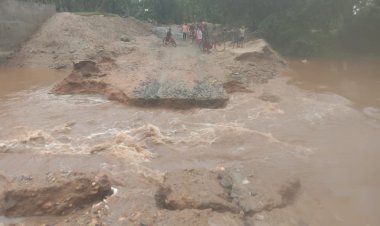 पुन्हा पुरात वाहून गेला रहदारीचा पर्यायी रस्ता.! बोळुंदा, थाडेझरी गावांचा कोसमतोंडी गावाशी संपर्क तुटला...