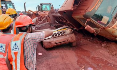 एटापल्ली तालुक्यातील सुराजगड लोह खाणीत भीषण अपघातात.! पाच जणांचा मृत्यू...