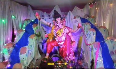 गणेशजीच्या देखाव्यातून दाखवले निसर्ग प्रेम...