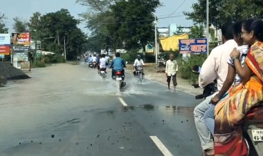 गोंदिया कोहमारा मार्गावर तलावाचे स्वरूप, प्रशासनाचे मात्र दुर्लक्ष?