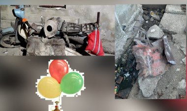 फुग्यात हवा भरणाऱ्या गॅस सिलिंडरचा स्फोट.! एकाचा मृत्यू तर 7 ते 8 लहान मुलं गंभीर जखमी...