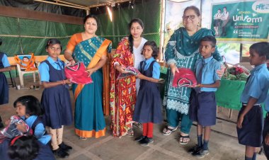 विळवंडी जि.प.शाळेत विद्यार्थ्यांना टी-शर्ट वाटप...