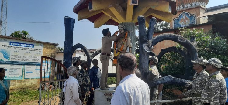 नवेगावबांध येथे पोलीस विभागाच्यावतीने, पोलीस स्मृती दिन साजरा...