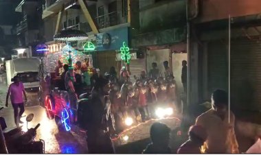 वनी येथे वरूनराजाच्या हजेरीत तुलसी विवाह संपन्न...