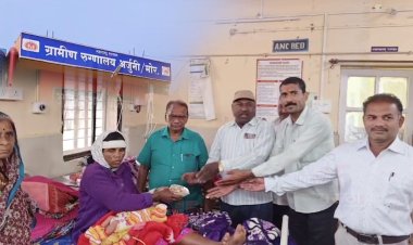 पत्रकार दिनानिमित्त रुग्णांना फळ आणि बिस्केटचे वाटप...