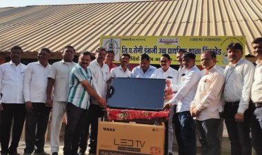 चिंचखेडला ग्रामपंचायत कडून सहा टीव्ही संच भेट...