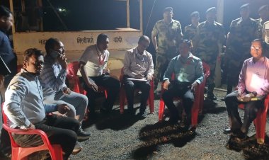 निवडणूक खर्च निरीक्षक यांची आंतरराज्य सीमेवरील चेक पोस्टला अचानक भेट...