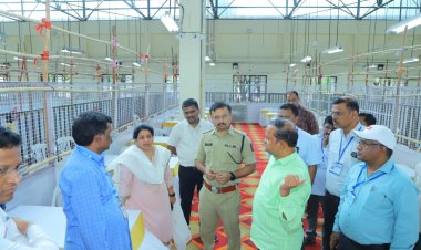 मतमोजणी कक्षातील पूर्वतयारीची जिल्हाधिकारी आणि पोलीस अधीक्षकांनी केली पाहणी...