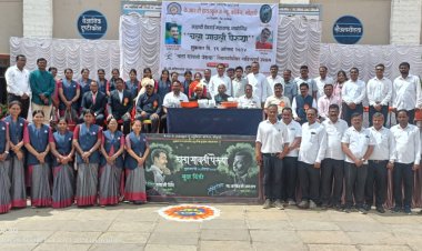 थोरात विद्यालयात अभिनेते सयाजी शिंदे यांच्या उपस्थितीत चला सावली पेरूया उपक्रमाचे आयोजन...