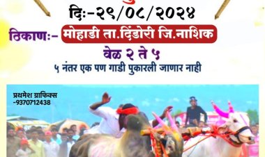 मोहाडी येथे दि.२९ रोजी भव्य बैलगाडा शर्यत...