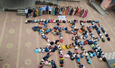 दिंडोरी नगरपंचायतच्यावतीने; मानवी साखळी करून स्वच्छता रॅली