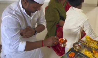 राजकीय : शिवसेना पुणे जिल्हा संघटक अक्षय जाधव याचे दसरानिमत्त संविधान पूजन करून खेड-आळंदी मतदासंघांतून निवडणूक लढवण्याचा निर्धार..!