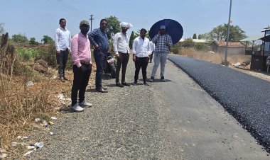 सामाजिक : एक वर्षांपासून प्रतीक्षेत असणाऱ्या आगरवाडी ते राक्षेवाडी रस्ता डांबरीकरणाच्या कामाला सुरुवात...!