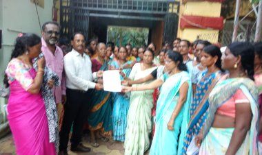 चनाखा येथील देशी दारूचे दुकान बंद करण्या बाबत तहसीलदारांना निवेदन...