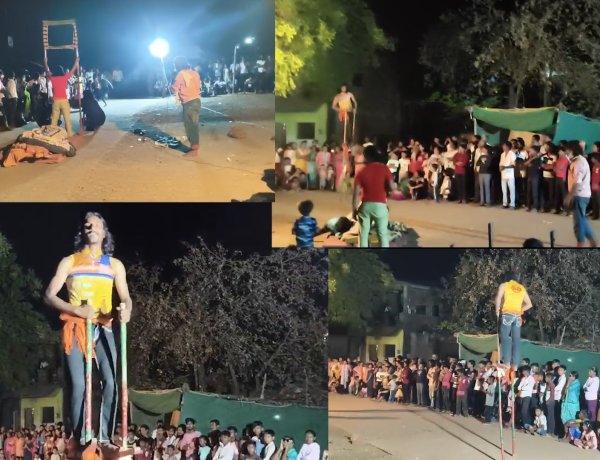 मोठ्या सर्कसवाल्यांनाही फुटला घाम! दरेगावच्या  कलाकारांनी ‘अड्याळ’मध्ये गाजवले मैदान...