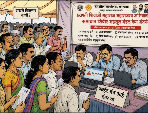 केम - महसूल समाधान शिबिर ठरले नागरिकांसाठी निराशाजनक? सर्व्हर बंद, सेवा अपूर्ण...