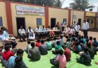 लोक कल्याणकारी सामाजिक संस्था व पोलीस मित्र समितीचा स्तुत्य उपक्रम; विद्यार्थ्यांना शालेय साहित्याचे वाटप, आरोग्य तपासणी शिबिराचे आयोजन