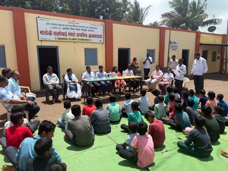 लोक कल्याणकारी सामाजिक संस्था व पोलीस मित्र समितीचा स्तुत्य उपक्रम; विद्यार्थ्यांना शालेय साहित्याचे वाटप, आरोग्य तपासणी शिबिराचे आयोजन